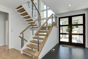 Trumbull Contemporary Rail and floating stair system